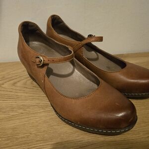 Dansko Tan Mary Jane Flats